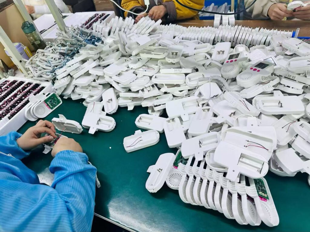 Mass semi-finished medical device accessories on production line of Ekoark Health factory