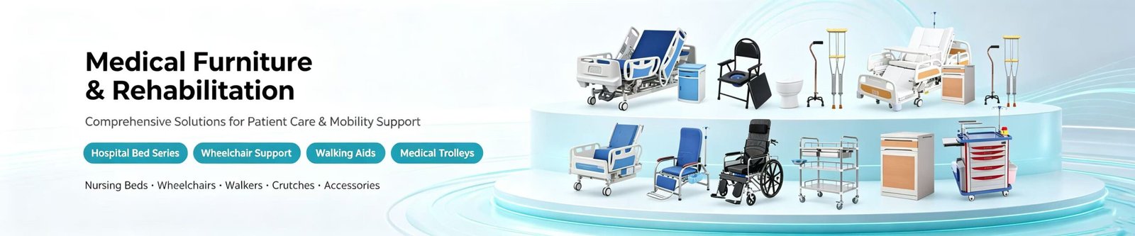 Ekoark Health medical devices wholesale banner, hospital bed and home healthcare equipment
