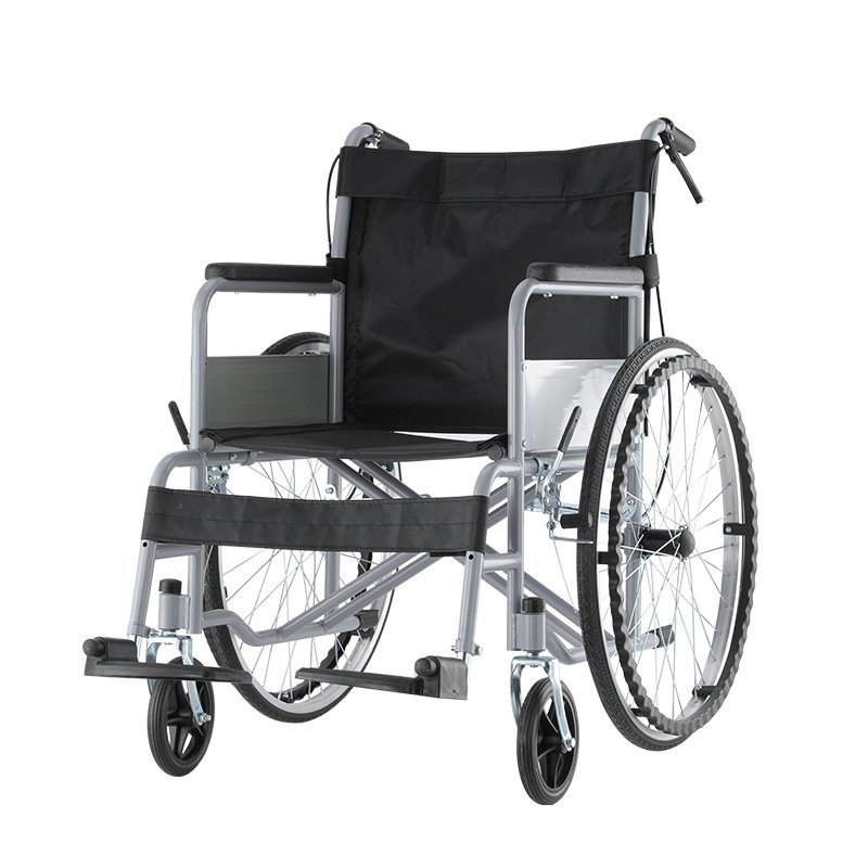 folding manual wheelchair with commode, lightweight