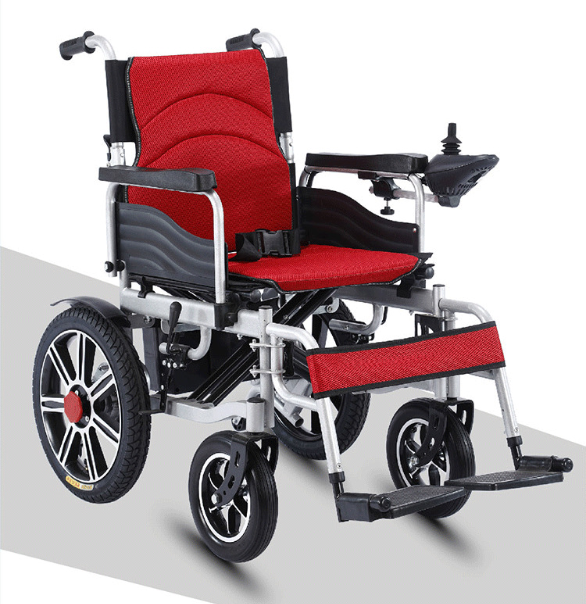 Heavy‑Duty Folding Electric Wheelchair, Four‑Wheel Shock Absorber